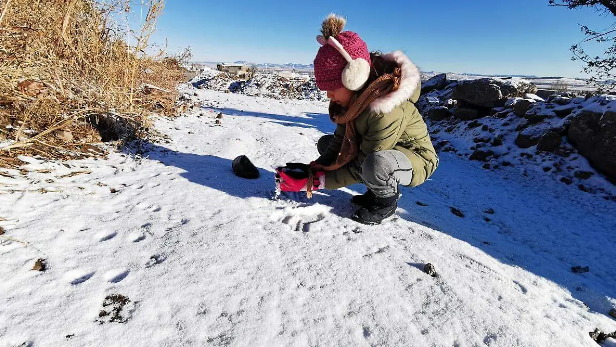 FOTO EDNA MARTÍNEZ Cuauhtémmoc disfrutó la primera nevada del 2020